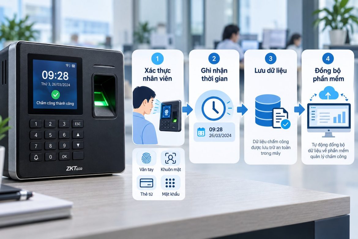 cách dùng máy chấm công